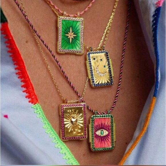 Boho star Necklace Q126 - Picture 6 of 7